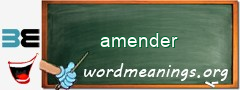 WordMeaning blackboard for amender